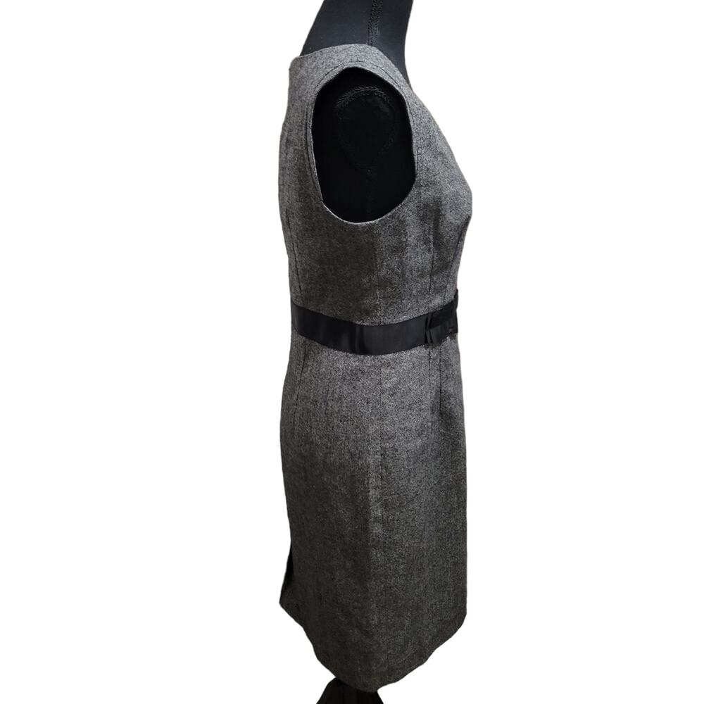 Banana Republic Gray Black White Wool Blend Tweed Pencil Dress, Sz 4 - Picture 4 of 9
